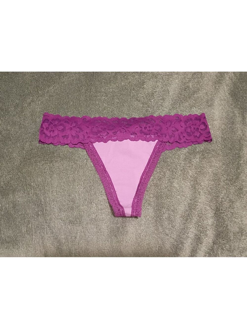Adore Me Purple Lace Thong Panties Medium